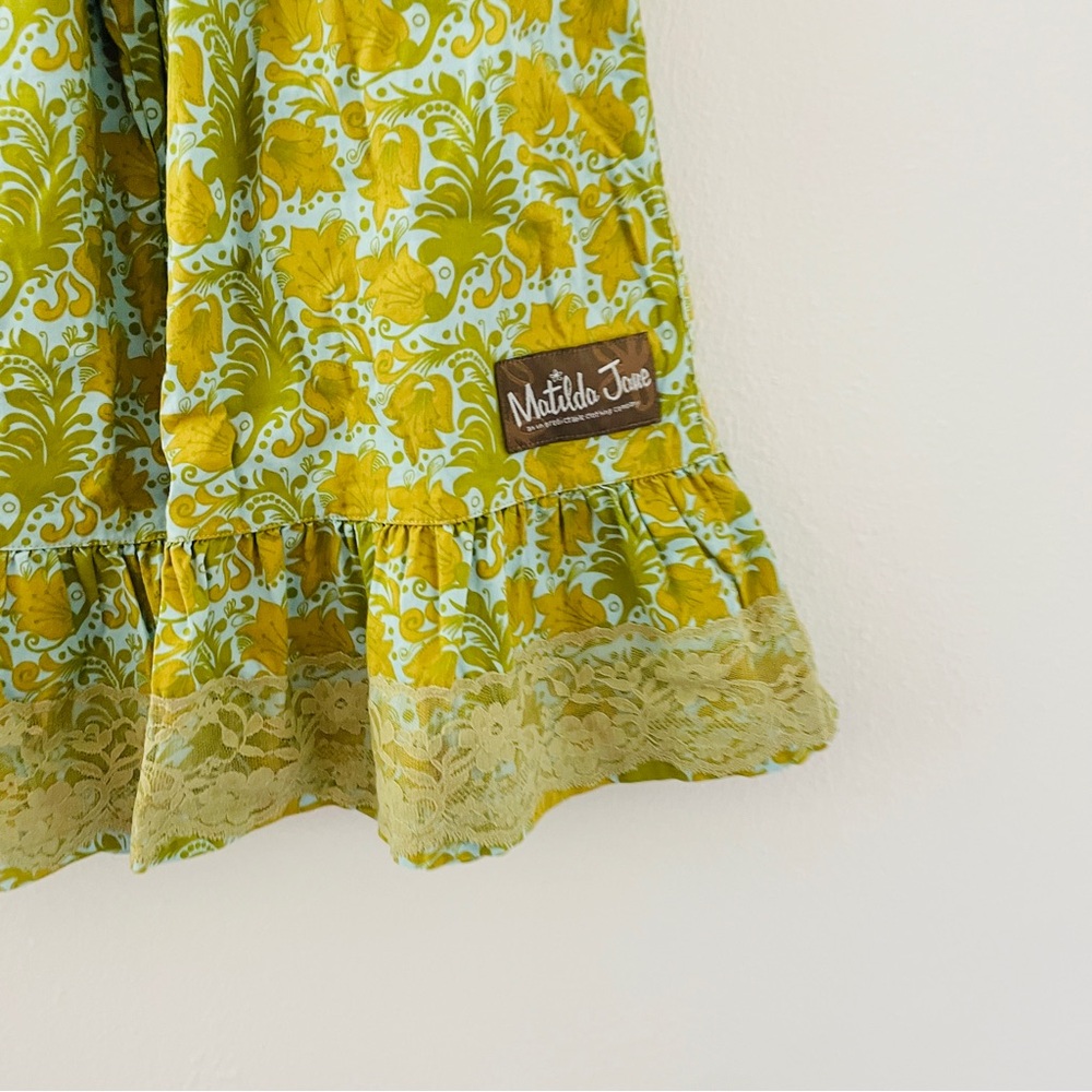 Matilda Jane Serendipity Green Wallflower Ruffle Pants - Picture 4 of 5